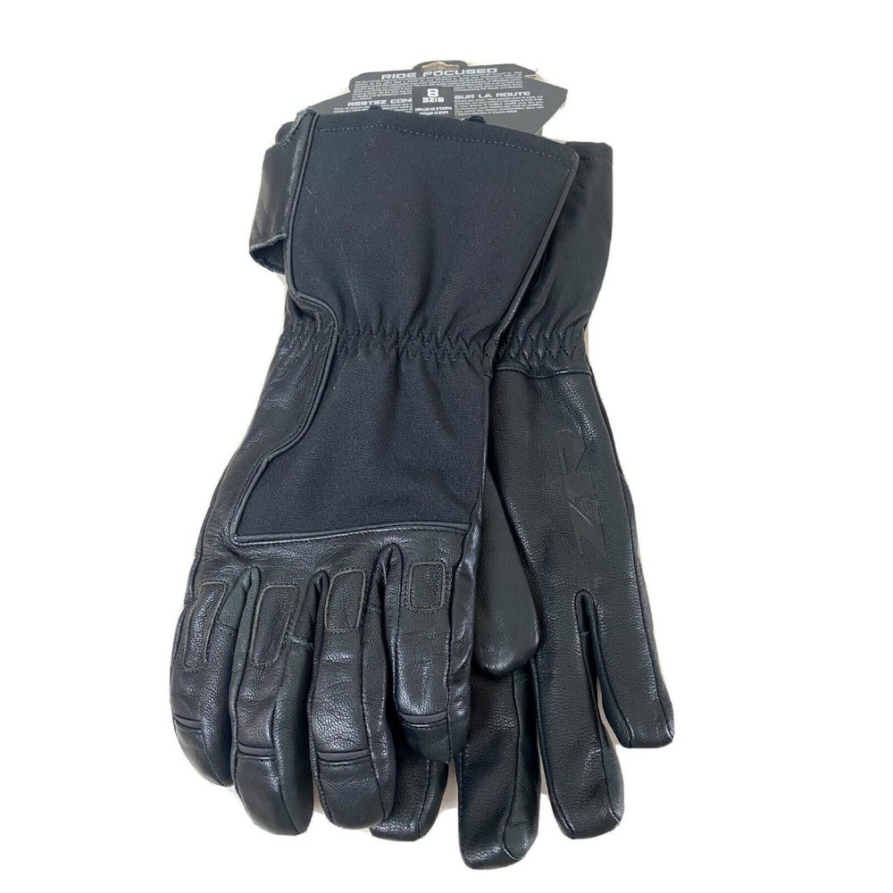 Z1R WP Recoil Motorcycle Riding Gloves Mens Medium /8  Black Leather/Fabric NWT